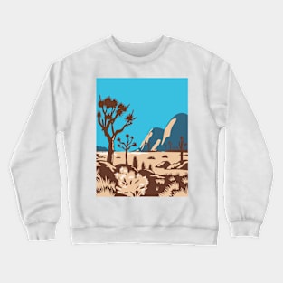 Joshua Tree National Park Riverside County California United States WPA Poster Art Color Crewneck Sweatshirt